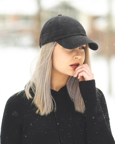 Woman wearing cap
